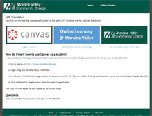 Tablet Screenshot of online.morainevalley.edu